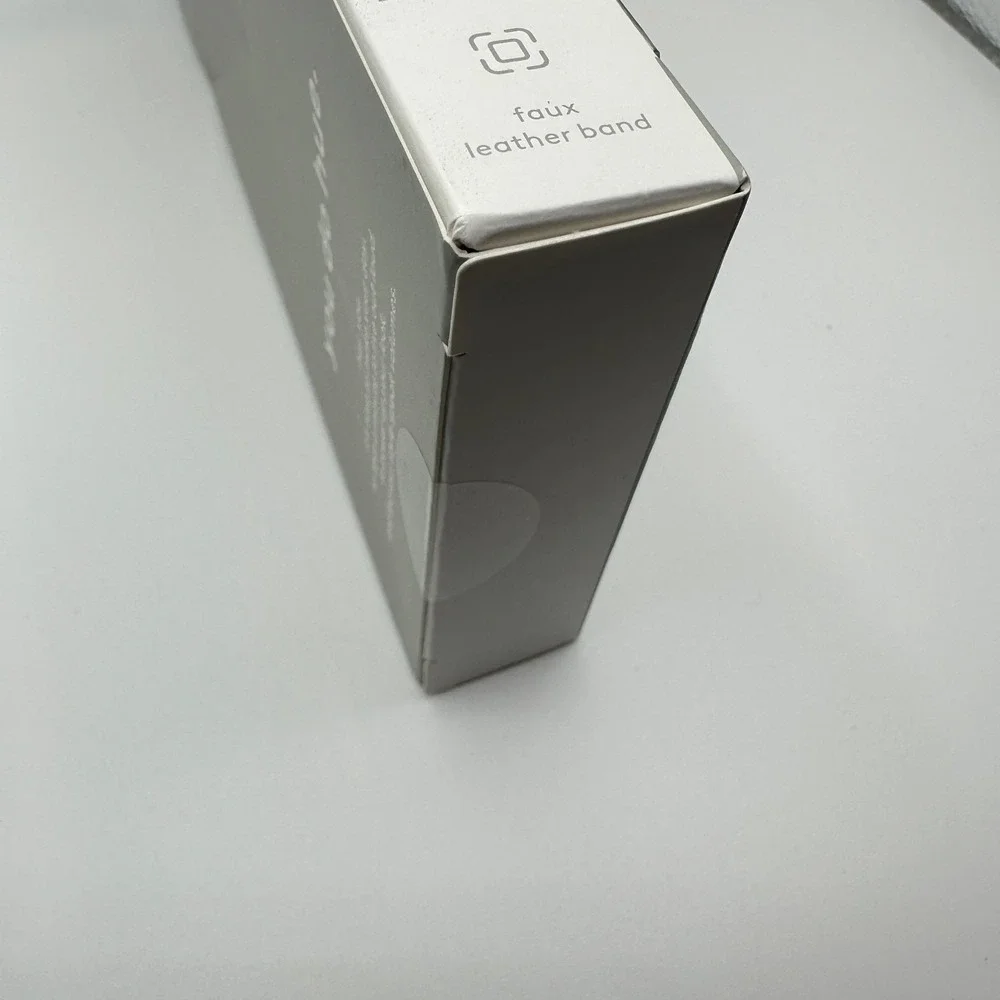 heyday Apple Watch Band 42-49mm Black Faux Leather Strap CL240257P NEW